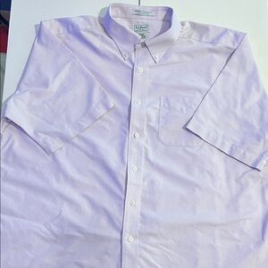 L.L. Bean button down short sleeve shirt 18 reg wrinkle resistant traditional